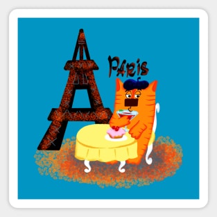 Cat in Paris Magnet